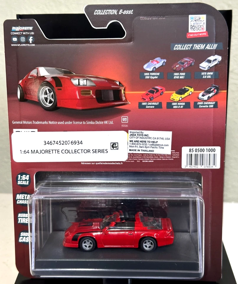 Chevy Camaro Metal Collection 2025 Majorette 1985 1:64 ¡Coche fundido a presión nuevo! Foto 2 de 2