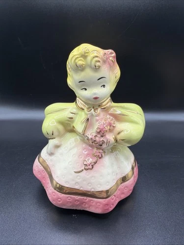 Beautiful Vintage Hull Girl Planter Marked 90 USA