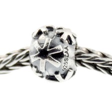 Authentic Trollbeads Sterling Silver 11248 Snow 0