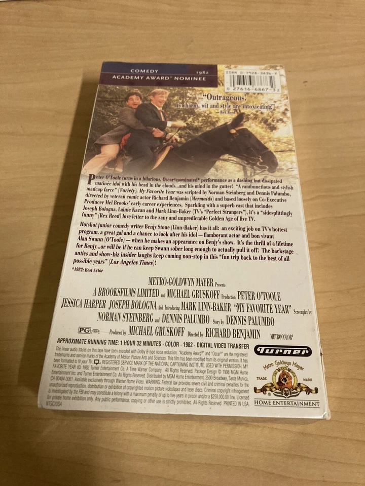 My Favorite Year VHS 1982 Peter O'Toole, Mark Linn-Baker Comedy Foto 4 de 4