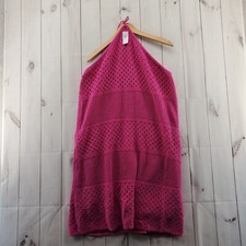 OLD NAVY A Line Dress Womens XXL Halter Crochet Tie Lined Knee Pink NWT