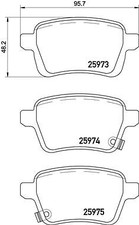 BRAKE PAD SET, DISC BRAKE FOR FIAT 500L BREMBO P 23 156
