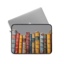 Vintage Books Laptop Sleeve in Gray