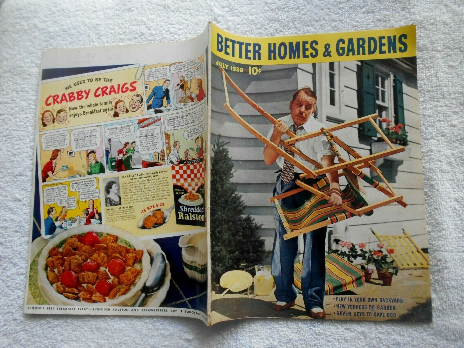 BETTER HOMES & GARDENS Magazine-JULY,1939-PLAY IN YOUR OWN BACKYARD