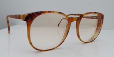 Vintage Oliver Winston 01 41 Brown Round Horn-Rimmed Sunglasses USA FRAMES ONLY