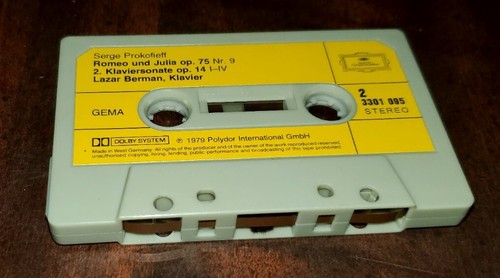 Prokofiev: Romeo & Juliet Piano Sonata No. 2 Lazar Berman Cassette 1979 Import - Picture 3 of 7