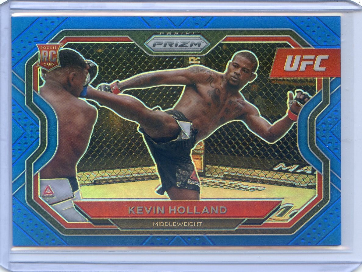 2021 Panini UFC Prizm KEVIN HOLLAND RC ROOKIE #171 Debut BLUE PRIZM #63/199