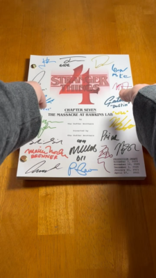 Stranger Things 4 Script Signed- Massacre At Hawkins Lab