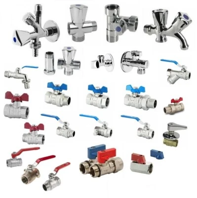 DIAMOND Kugelhahn 1/2" bis 1" Messing Auslaufhahn Flügelgriff Hebelgriff Kombieckventil