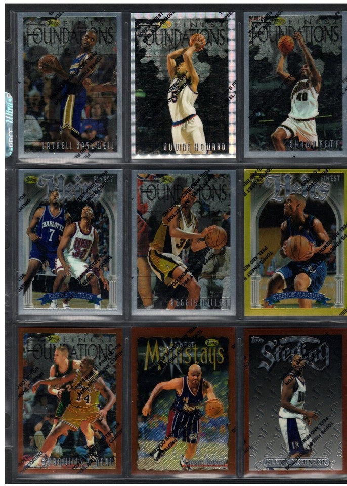 1996-97 Topps Finest Basketball  with protective coating Complete Your Set 