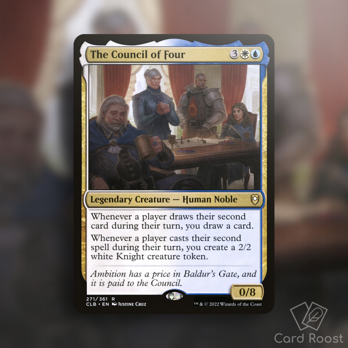 MTG Magic The Council of Four 271/361 Commander: Baldur's Gate CLB Human  Noble