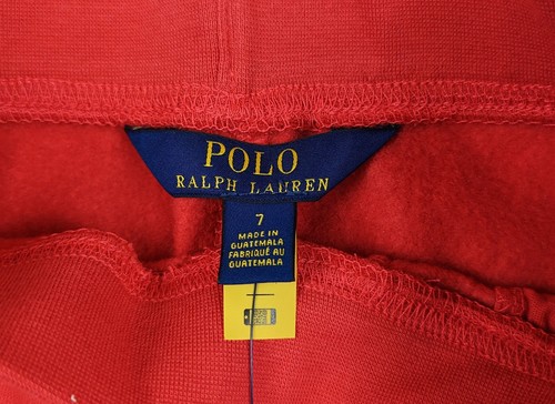 Ralph Lauren Polo Bear Sweat Shorts Size 7 Kids Boys Girl Red NEW NWT Sailing - Picture 6 of 9