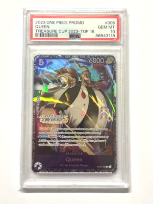 One Piece TCG PSA 10 Promo QUEEN Treasure Cup2023-TOP 16 ST04-005
