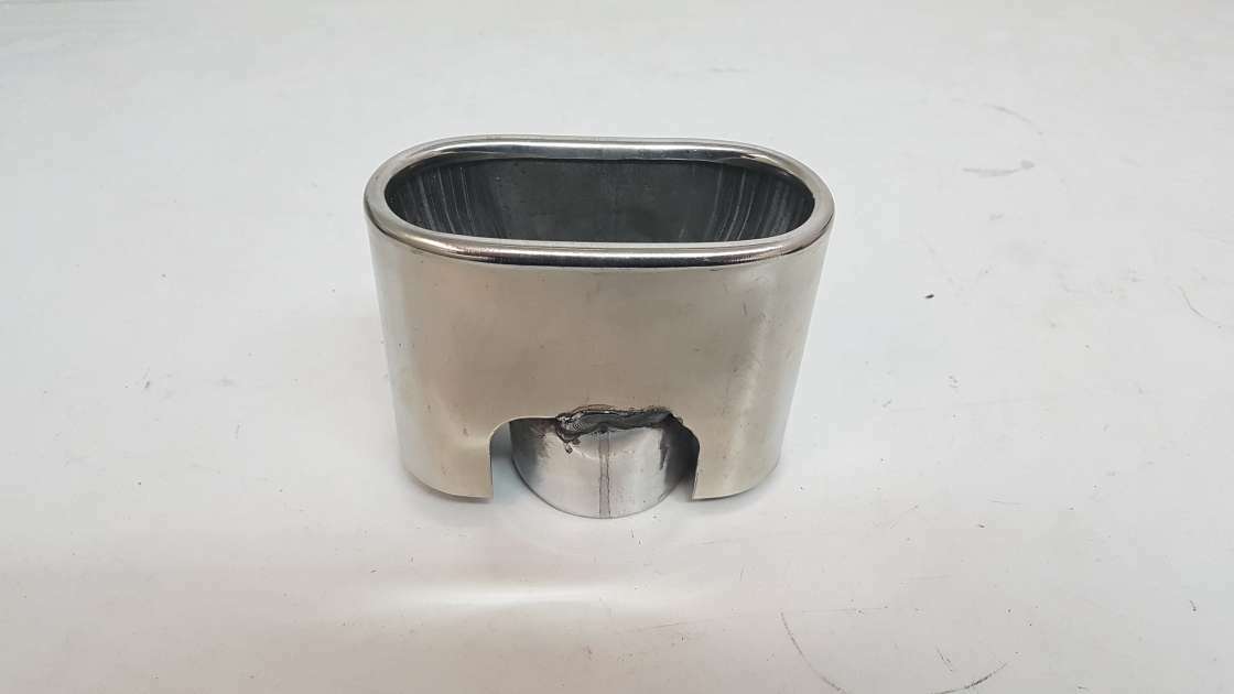 Auspuffblende Endrohre in Edelstahl Chrom für Fiat 500 Modelle 
