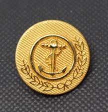 London Badge & Button Co Blazer Button Nelson Anchor Gold Brass Gilt Large 21mm