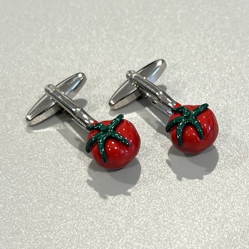 Tomato Cufflinks For Men Birthday Wedding Gift Fancy Cufflinks In Box - Picture 2 of 6
