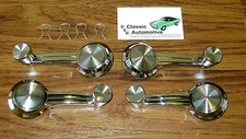 Window Crank Handles 4pc 65-66 chrome knob w/clips Impala Chevelle Nova Caprice