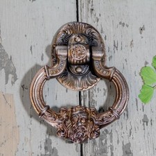 Kołatka do drzwi, Zeus, antyczna | żelazo, czerwona (metal pistoletowy) | wys. 19,0x szer. 14,5 cm