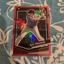2023 Donruss Baseball Base Holo Pink #147 Kyle Manzardo Tampa Bay Rays