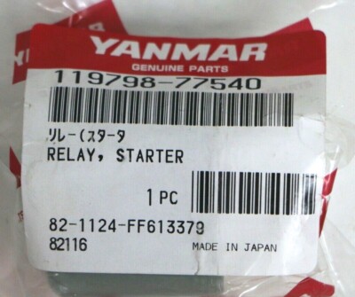 DDD、1 119798-77540 NEW Genuine OEM Yanmar Starter Relay | eBay