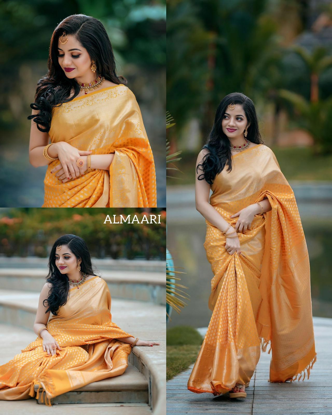 light gold saree blouse