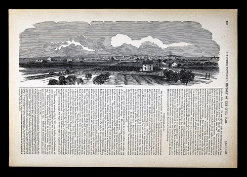 Harper Civil War Print Gettysburg Panoramic View Pennsylvania Battle Field Town