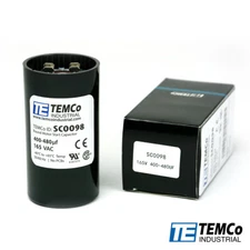 TEMCo 400-480 uf/MFD 165 VAC volts Round Start Capacitor 50/60 Hz -Lot-1