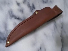 Brown Small Leather Fixed Blade Knife Sheath Fits Up To 4" X 1 1/4" Inch Blades