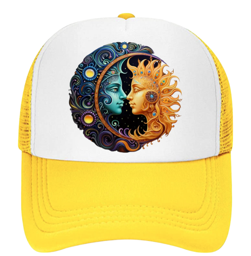 Moon Embracing the Sun Hat Trucker Hat Adjustable Snapback Sun Moon True Love - Picture 15 of 19