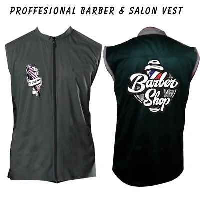 FALAH SHEARS Barber vest,Barber jacket,barber stylist vest,Black vest M to 3xl size