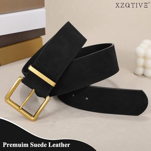 Women Wide Belt for Dresses Chunky Belt Fashion Suede Belt  display picture 2