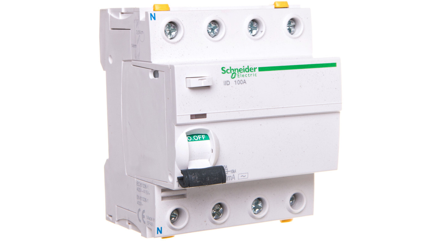 Residual current circuit breaker 4P 100A 0.3A type AC iID A9Z14491 /T2UK