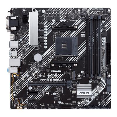 ASUS PRIME B450M-A II AMD Socket AM4 MicroATX M.2 Desktop Motherboard A