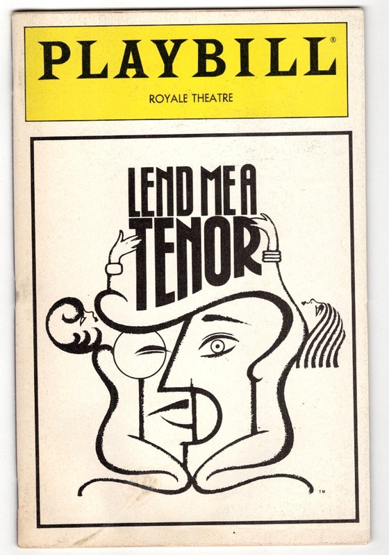 LEND ME A TENOR Jan. 1990 Playbill: Ron Holgate, Philip Bosco, Jane Connell