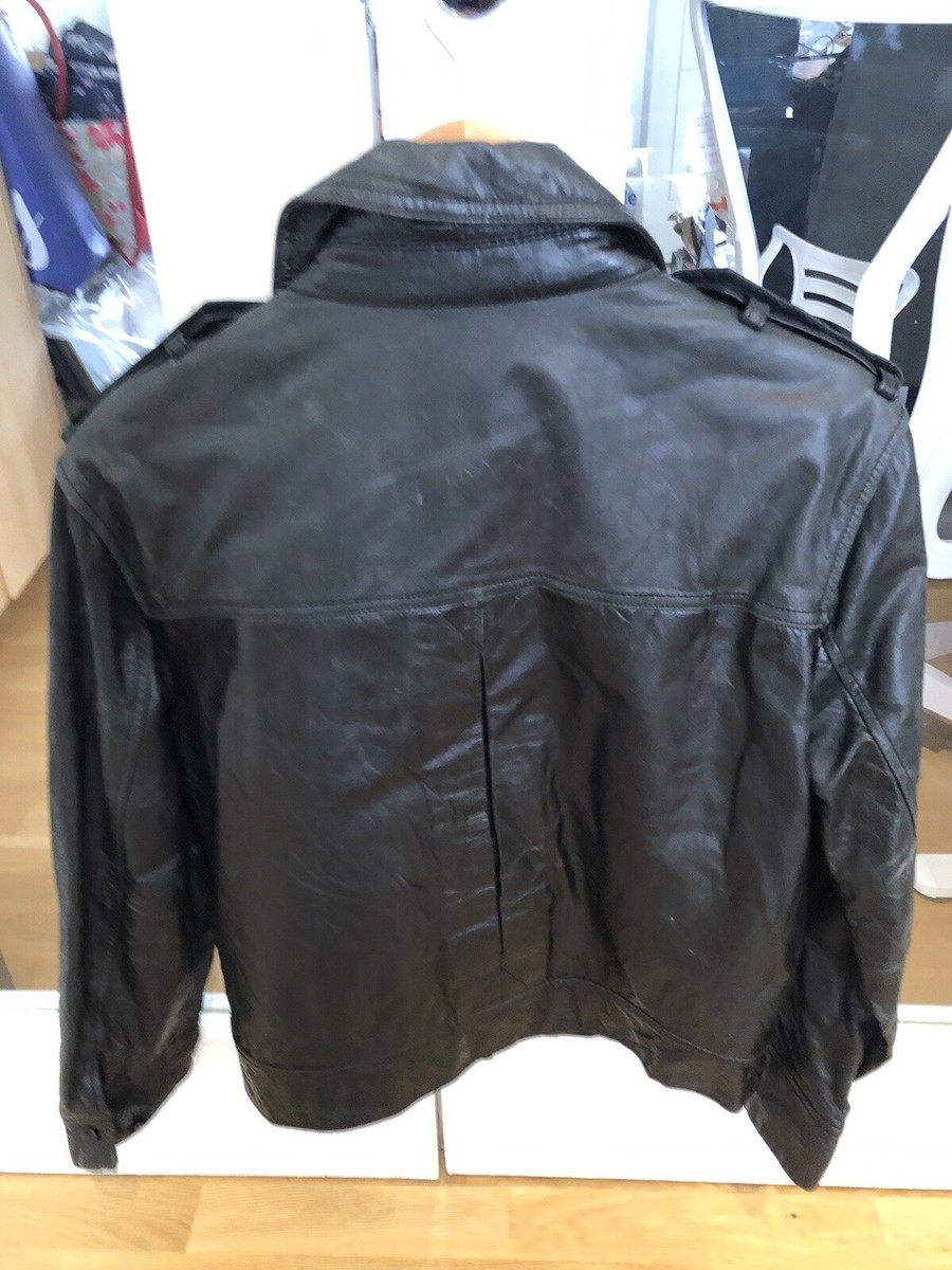 Gap Vintage 90s Leather Bomber Jacket Men's XS Black | eBay UK
