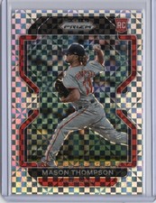 2022 Panini Prizm Mason Thompson RC #28 Power Plaid Prizm /75 - Nationals