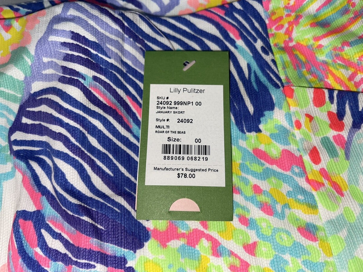Lilly Pulitzer Skort January Style Multi Roar Of The Seas Shell