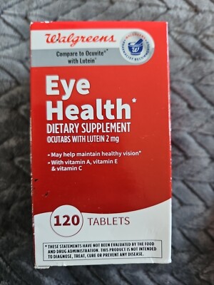 Ocutabs with Lutein 2mg Eye Health by Walgreens 03/25 SEALED NEW Free Shipping 