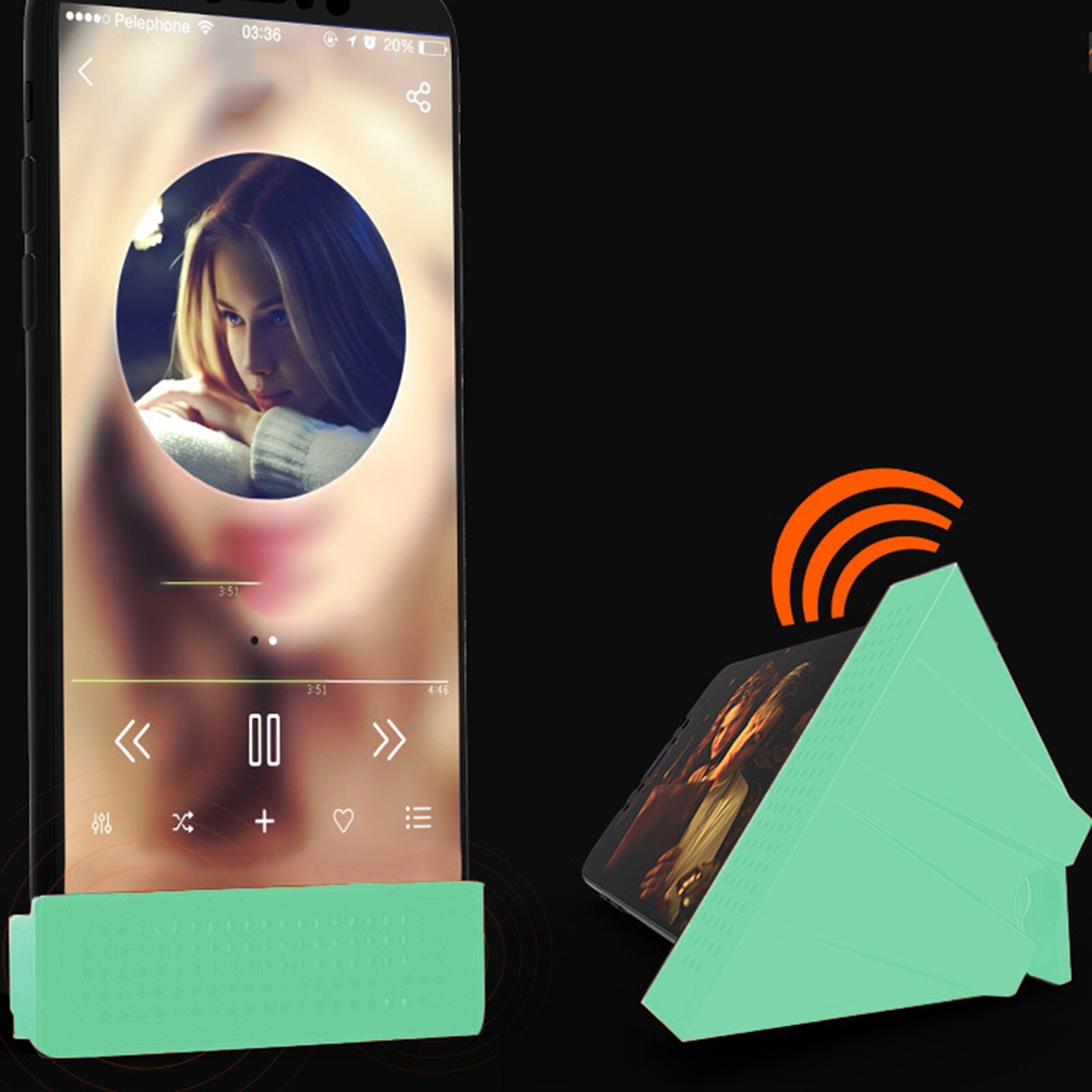 Sound Amplifier Phone Holder Practical Tool Portable Cell Phone Holder