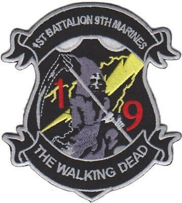 4'' MARINE CORPS 1ST BTN 9TH MARINES WALKING DEAD NEW COLOR EMBROIDERED PATCH