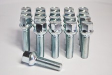 20 x M14 x 1.5, 60mm Thread, Radius Wheel Bolts (Zinc)