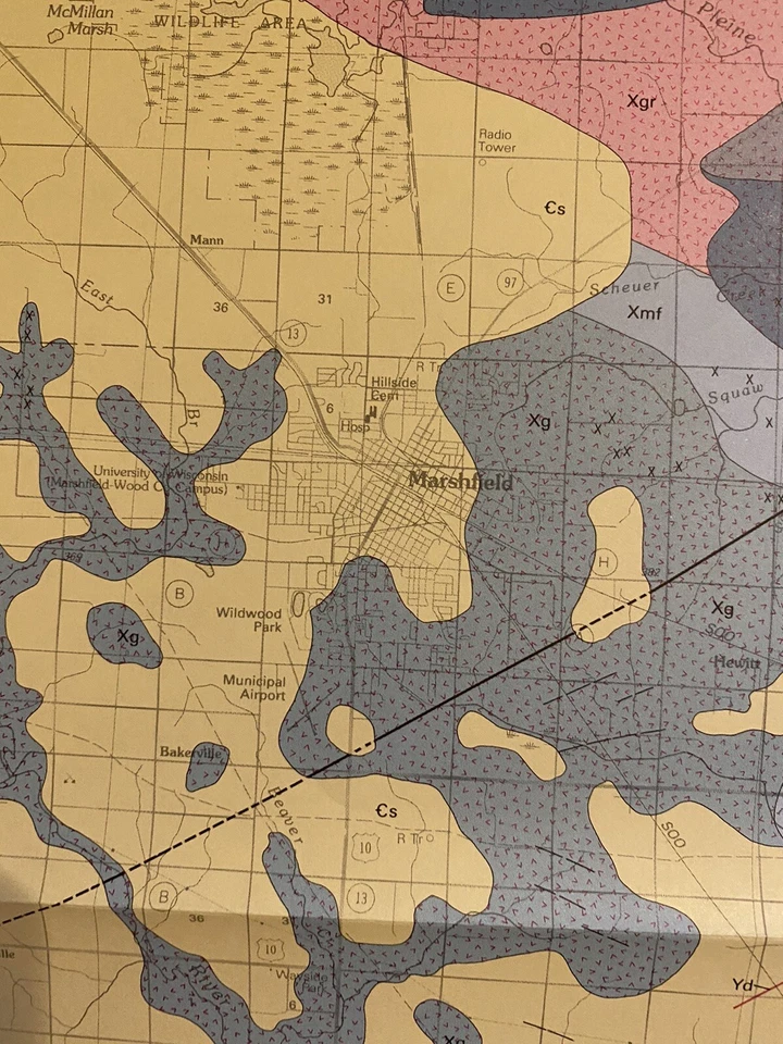 Винтажная геологическая карта района Стивенса Пойнт, Висконсин (1990) - Изображение 3 из 4