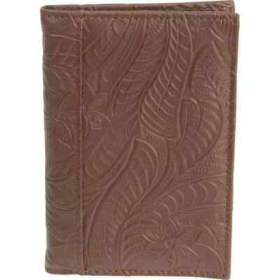 Brown Genuine Leather Embossed US Passport Cover   Wallet BUY ONE GET ONE FREE
