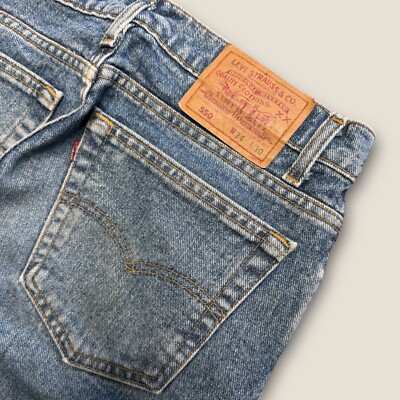 90's USA製 Levi's 550 Relaxed Fit W34 L30 Vintage Levi's 550 Relaxed Fit Denim Blue Jeans 90s Fits Size