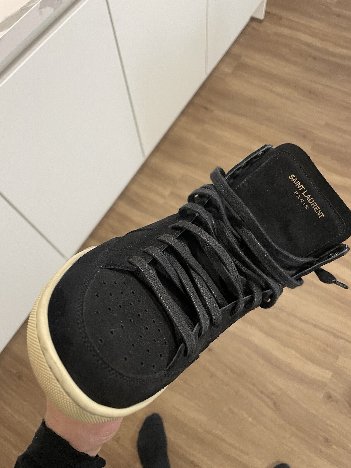 Sneakers alte Saint Laurent scamosciate Sl 10H 100% autentiche!