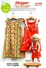 Skipper Girls Dress Tunic 18" Doll Dress Sewing Pattern by Olive Ann Designs