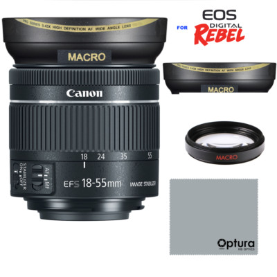 32k WIDE ANGLE EXTENSION + MACRO LENS FOR Canon EF-S 18-55mm f/4-5.6 IS STM Lens