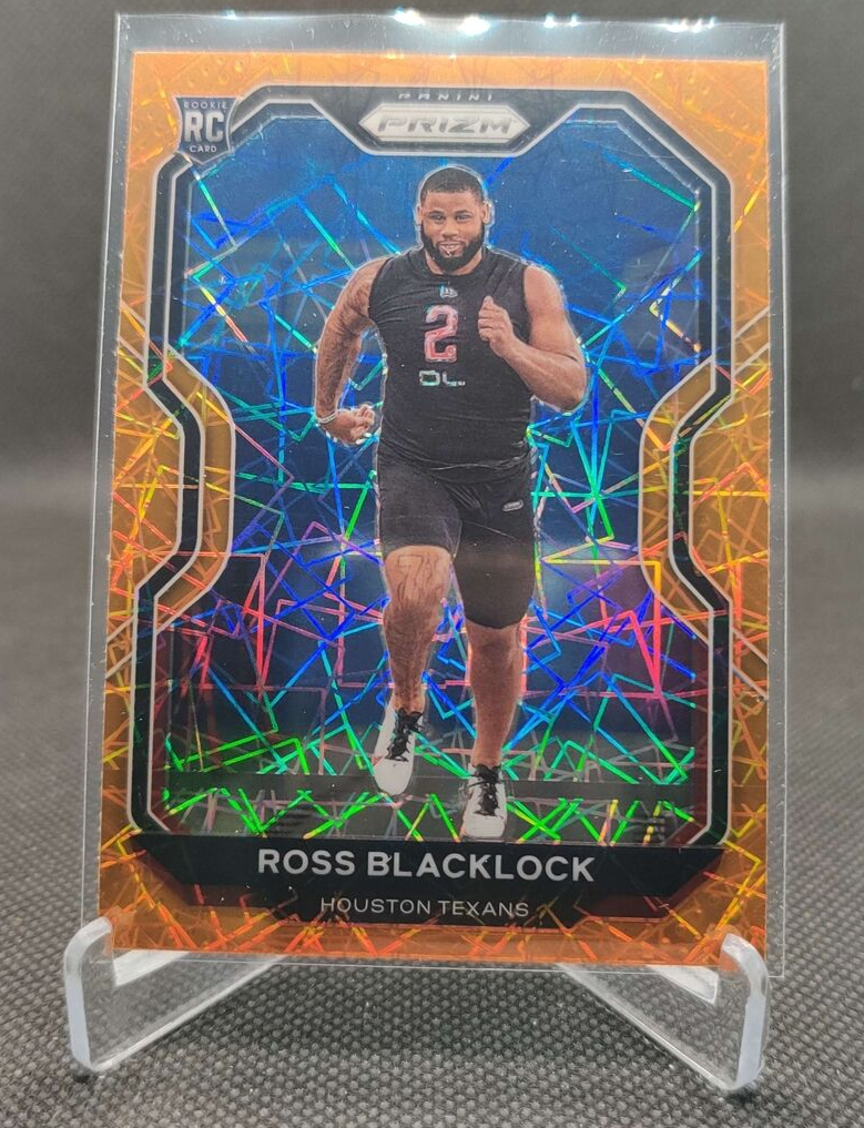 2020 Panini Prizm#394 Ross Blacklock Rookie RC Orange Lazer Houston ...