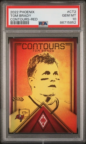 Tom Brady 2022 Panini Phoenix Contours Red Color Match PSA 10 Gem Mint # 109/199
