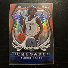 Tyrese Maxey 2020-21 Prizm Draft Picks #94 CRUSADE RWB Red White Blue RC Rookie